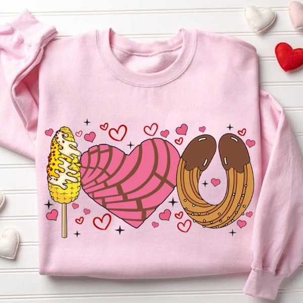 “Conchas I Love You Valentine shirt, Valentines Sweayshirt, Concha Valentine, Pastel Valentines Day, Valentines Sublimation “