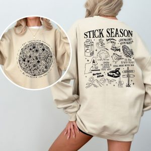 Stick Season Retro Sweatshirt, Double-Sided Noah Kahan Tee, Country Music Top, Noah Kahan Tour Apparel, Stick Season Noah Kahan Pullover