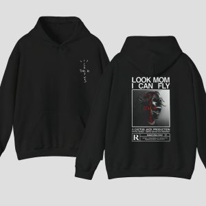 TRA.VIS S.COTT HOODIE – Cactus Jack – Concert Hoodie, Astroworld Sweatshirt – Look Mom I Can fly – Cactus Jack Hoodies – Hip Hop Streetwear