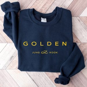 Golden JunGkook Aesthetic Shirt Golden Vintage Retro Sweatshirt Jungk.ook Golden Album Shirt Jung.kook Kpop Merch