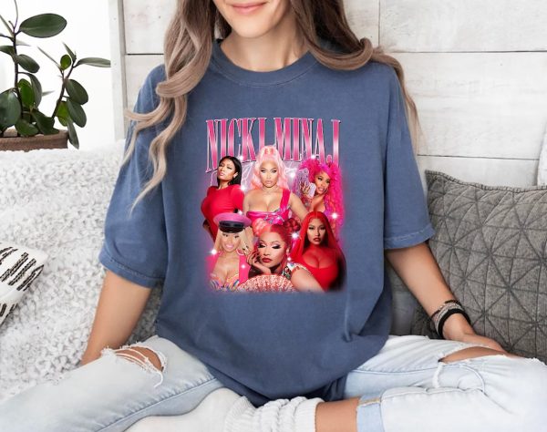 Nic.ki Minaj, Ni.cki Mi.naj T-shirt, Comfort color Shirt, Nicki M.inaj Gift, Rapper Homage Graphic Shirt, Unisex T-shirt, Crew Sweatshirt