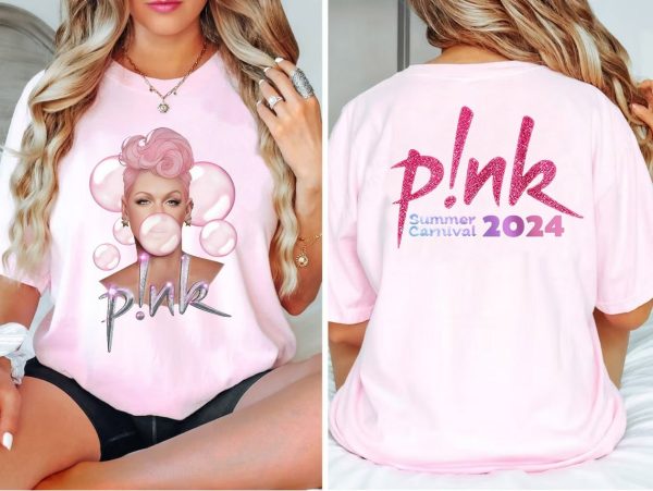 P!nk Pink Singer Summer Carnival 2024 Tour Shirt,Pink Fan Lovers Shirt,Music Tour 2024 Shirt,Trustfall Album Shirt,Concert 2024 P!nk shir