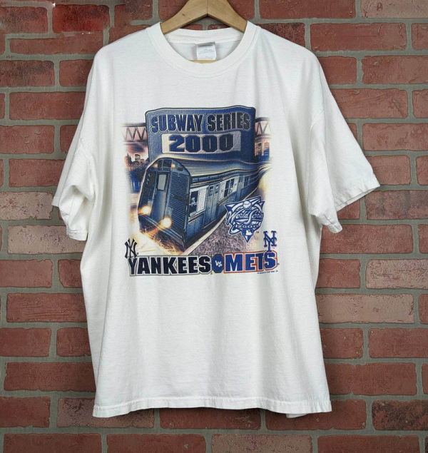 Vintage Yankees Baseball Shirt , Yankees Vs Mets Short Sleeve Unisex T Shirt