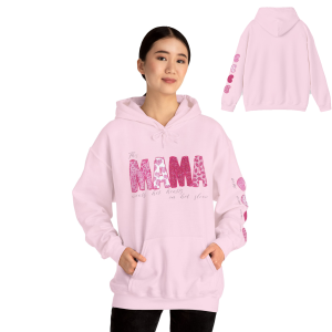 Custom name, This mama Wears Her Heart On Her Sleeve Sweatshirt Custom Mama Crewneck Sweatshirt • Mothers Day • Gift for Her • Mama Shirt,Custom Valentine Gift for Mom