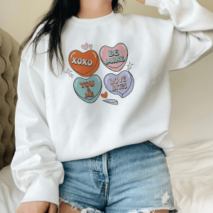 Be Mine Sweatshirt, Conversation Hearts Shirt, XOXO Sweatshirt, Valentines Day Shirt, Gift For Her, Gift For Valentine,Gift for love