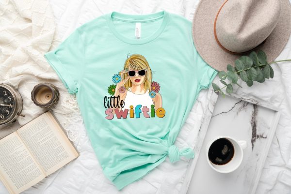 Little Swiftie Shirt,Flower Taylor Girls Shirt,First Concert Outfits,Retro Floral Little Swiftie Shirt, TS Gift For Fan