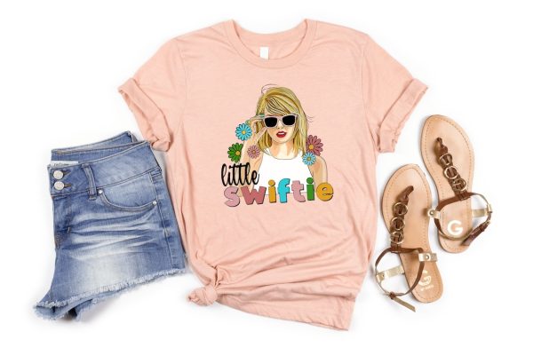 Little Swiftie Shirt,Flower Taylor Girls Shirt,First Concert Outfits,Retro Floral Little Swiftie Shirt, TS Gift For Fan