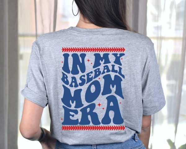 Custom In My Baseball Mom Era Shirt, Baseball Mama TShirt, Mom Era Shirt, Retro Game Day Tee, Mom Life Shirt, Sports Mom Gifts, Team Mom Tee