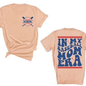 Custom In My Baseball Mom Era Shirt, Baseball Mama TShirt, Mom Era Shirt, Retro Game Day Tee, Mom Life Shirt, Sports Mom Gifts, Team Mom Tee