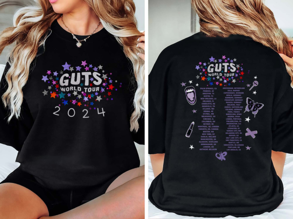 Olivia Guts Tour Two Sides Shirt, Guts Tour 2024 Sweatshirt, 2024 Concert Shirt, Guts Tee, Olivia Bad Idea Right Shirt, Sour Tour merch