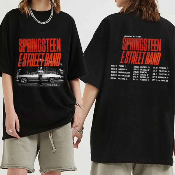 Bruce Springsteen And E Street 2024 Tour Shirt, Bruce Springsteen Fan Shirt, Bruce Springsteen 2024 Concert Shirt