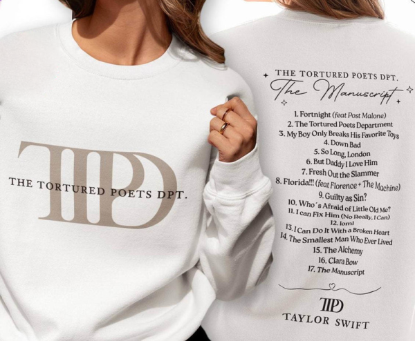 The Tortured Poets Department Sweatshirt,The Eras Tour Merch, All’s Fair In Love and Poetry, new era