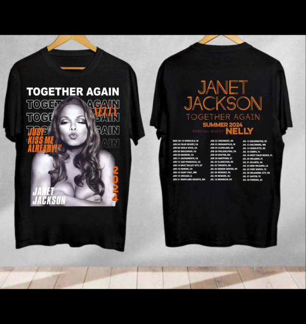 Janet Jackson Shirt, Janet Jackson Together Again Tour 2024 T Shirt, Janet Jackson Merch T-Shirt – Hoodie – Crewneck Sweatshirt