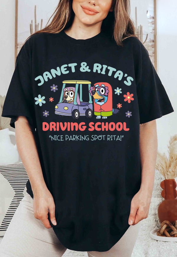 Rita and Janet’s Driving School Sweatshirt,Janet and Rita Shirt, Bluey Grannie Shirt, Bluey Back To School Shirt