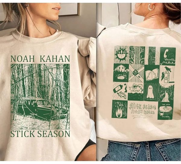 Comfort Color Noah Kahan Stick Season Tour 2024,Vintage Stick Season Tour 2023 Sweatshirt, Kahan Folk Pop Music Shirt