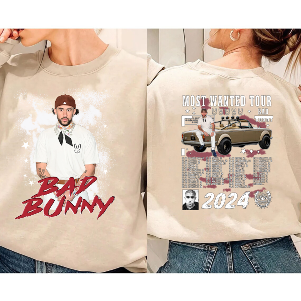 BAD BUNNY, Bad Bunny Shirt, Bad Bunny Sweatshirt, Bad Bunny Printed Graphic Tee, Bad Bunny Fan Shirt, RAP Hip-hop T-shirt