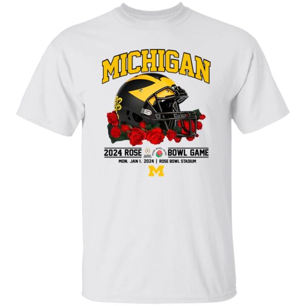 Michigan 2024 Rose Bwl Game Shirt, 2024 Michigan Rose Bowl Champions Shirt, Shirt, Hoodie, Go Blue! Fan Spirit, Rose Bowl Game, Football Gift