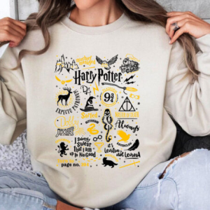 Harrry Potter Crewneck Sweatshirt, Wizard Hogwarts Shirt