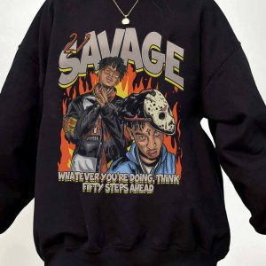 Vintage 21 Savage Tour 2024 Merch Sweatshirt, 21 Savage Tour 2024 Hoodie, The American Dream Tour 2024 Gift For Fan