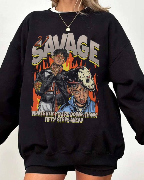 Vintage 21 Savage Tour 2024 Merch Sweatshirt, 21 Savage Tour 2024 Hoodie, The American Dream Tour 2024 Gift For Fan