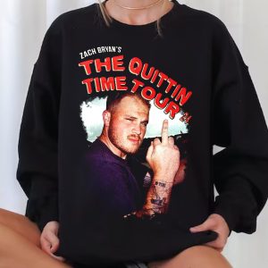 Vintage Middle Finger From Zach Shirt,The Quittin Time Tour 2024 Shirt,Zach Bryan Shirt,Zach Bryan Tour Unisex shirt,Vintage Country Music