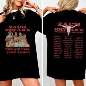 Zach Bryan The Quittin Time Tour 2024 Shirt, Country Music Tshirt, Zach Bryan Merch, Country Music Sweatshirt, The Quittin Time Tour Hoodie