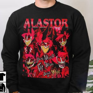 Alastor Fully Dressed with a Smile Hazbin Hotel T-Shirt, Alastor smile, Alastor Hazbin Hotel Characters shirt, Hazbin shirt, Hazbin Hotel Sweatshirt