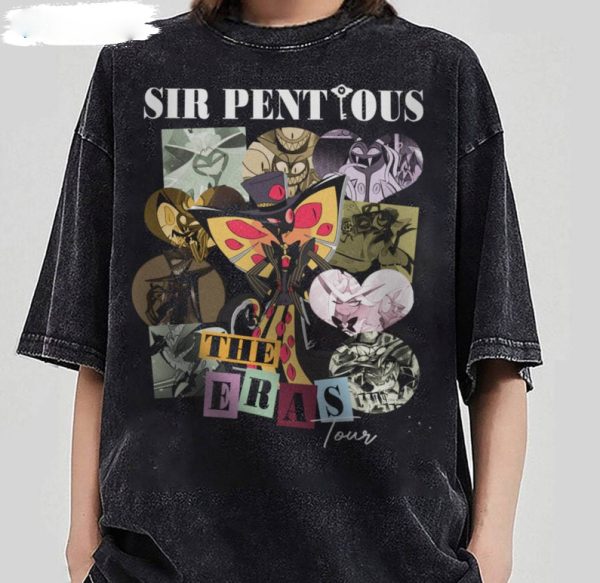 Sir Pentious Hotel T-shirt, Sir Pentious The Eras Tour Hazbin Hotel Characters, Shirts For Women, Shirts For Men, The Radio Demon