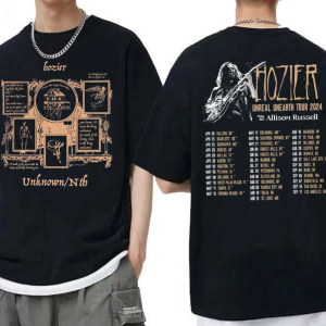 Unreal Unearth Tour Shirt, Hozier Rock Concert Hoodie, Hozier Unreal Unearth Music Tour 2024 Sweatshirt, Rock Music Merch Gift For Fans tour 2024