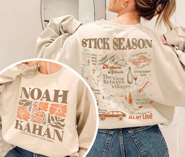 Vintage Stick Season 2023 Sweatshirt, 2 SIDES Noah Kahan Shirt, Country Music Shirt, Noah Kahan Tour, Noah Kahan Stick Season Sweatshirt