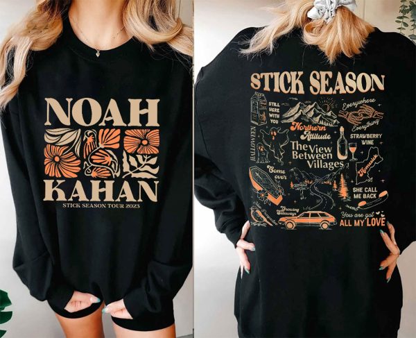 Vintage Stick Season 2023 Sweatshirt, 2 SIDES Noah Kahan Shirt, Country Music Shirt, Noah Kahan Tour, Noah Kahan Stick Season Sweatshirt