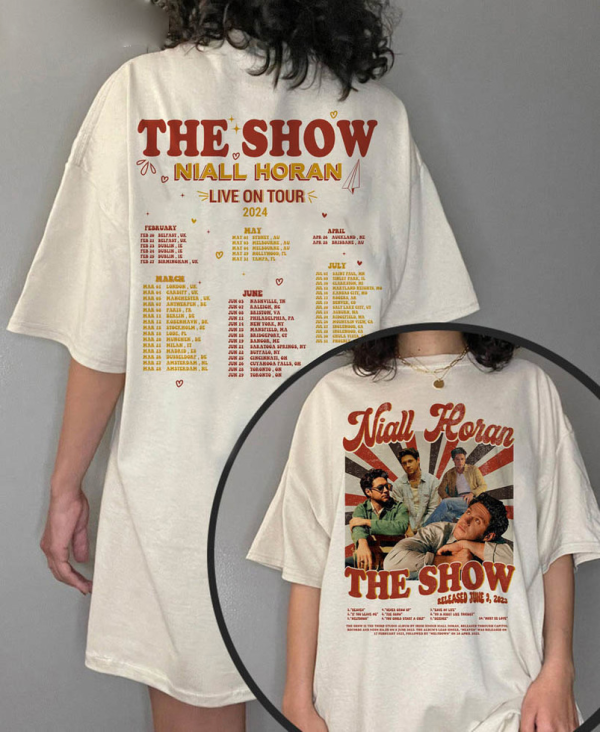 Niall Horan Shirt, The Show Tour 2024 Shirt, Niall Horan Music Concert 2024 Shirt, The Show Niall Tour Merch, Niall Horan Fan Gift Shirt