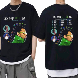 Chris Brown 11:11 Tour Shirt, Brown 2024 Concert Tee Tops T-shirt