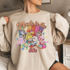 Cartoon Friends Nostalgia Sweatshirt, Care Bear Friends Shirt, Friends 80’s Cartoon Characters png, Vintage Rainbow Brite and Strawberry Shortcake