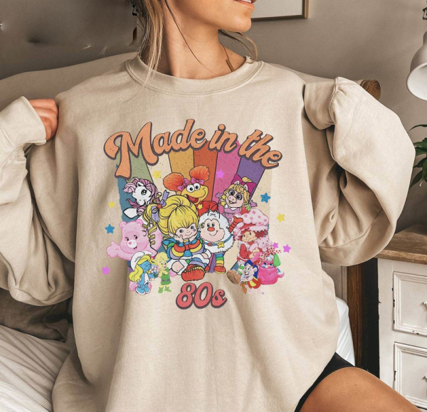 Cartoon Friends Nostalgia Cartoon Shirt, Nostalgia Friends Short Sleeve Sweater