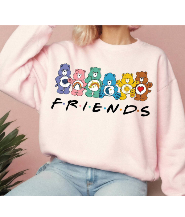 Care Bear Friends  Sweatshirt, Cartoon Friends Nostalgia Shirt, Friends 80’s Cartoon Characters png, Vintage Cartoon Care Bear png, 80s Cartoons png