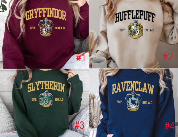 Vintage Wizard House Sweatshirts, Hogwarts House Sweatshirt, HP Wizard School Shirt, Potter Sweater Gift, Harry Magic, Universal Studios Fan