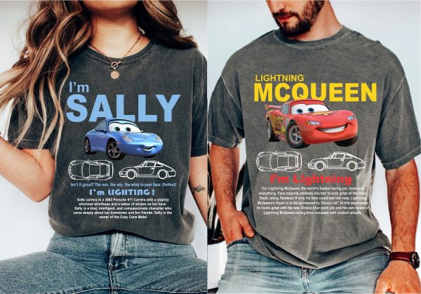 Disney Pixar Cars Matching Shirt, L. Mcqueen and Sally Couple Shirt, Kachow Shirt, Im Lightning Sally Cars Shirt, Cars Movie Shirt