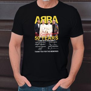 Abba Band 50th Anniversary 1974 – 2024 Signature T-Shirt, Abba the concert show 2024 TShirt