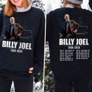 Billy Joel World Tour 2024 Shirt Sweatshirt Glidan Black Unisex, Billy Joel Shirt, Gift For Fan