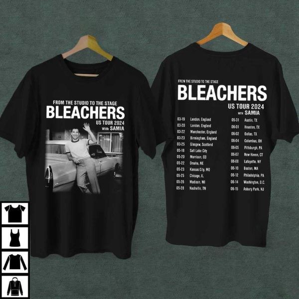 Bleachers US Tour with Samia 2024 T-Shirt, Bleachers Tour Fan Merch,