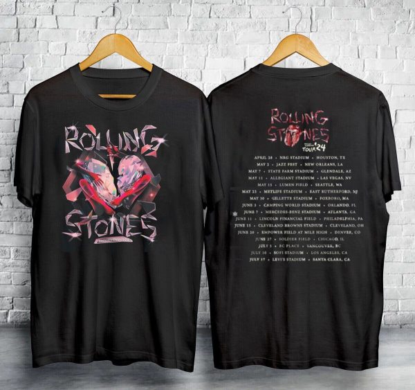 Rolling Stones 2024 Hackney Diamonds Tour Dates Shirt Unisex, The Rolling Stones Hackney Diamonds Tour 2024 Unisex Shirt, Rolling Stones 2024 Hackney Diamonds Tour Sweatshirt