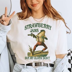 Strawberry Jams But My Glock Don’t Shirt, Funny T-shirt, Tee T Tees, Meme Unisex, Men, Women