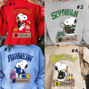 Hogwarts 4 House Snoopy Harry Potter Sweatshirt,