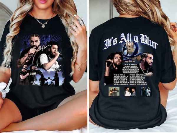 Drake J. Cole It’s All a Blur Tour 2024 Shirt, Retro Drake and J Cole Chess T-Shirt,