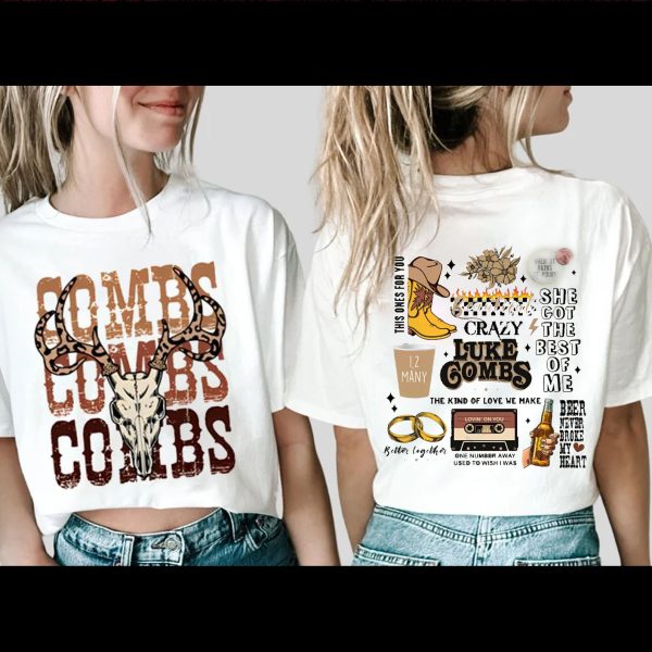 Combs Bullhead T-Shirt, Country Music Shirt, Luke Combs World Tour, Cowboy Combs, Unisex Tee