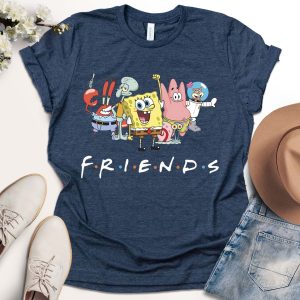 Spongebob Friends Shirt, Shirt For Friend, Vintage Spongebob Shirt, SpongeBob Fan Shirt, Cartoon Shirt