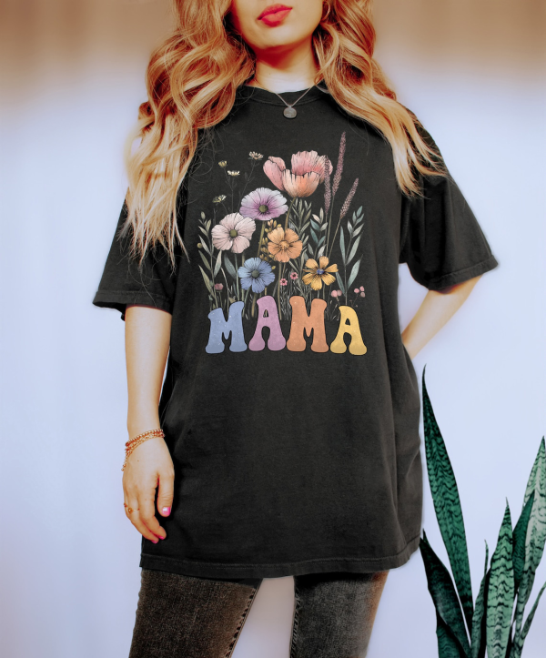 Wildflowers Mama Tshirt, Flower Mom Sweatshirt, Personalized Gift for Mom, Mother’s Day Shirt, Mama Tee