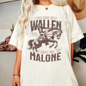 I Had Some Help Wallen And Malone Tee, Country Music Graphic Tee, Cowboy Shirt, Wallen And Malone Sweatshirt