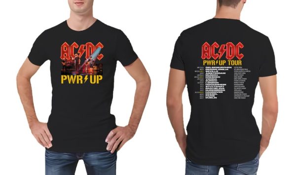 ACDC Band AC/DC Rock Music Band Pwr Up – Pwr Up Tour 2024 with Pwr Tour Dates T-Shirt, Men’s T-shirt Women’s T-shirt Children’s T-shirt